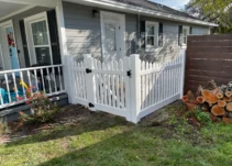 Scalloped picket with gate